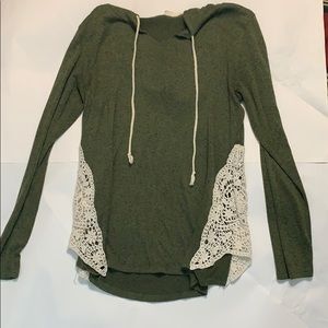 Green Knit Hoodie
